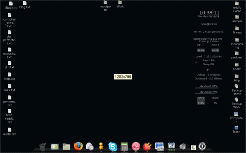 screenshot of my laptop desktop